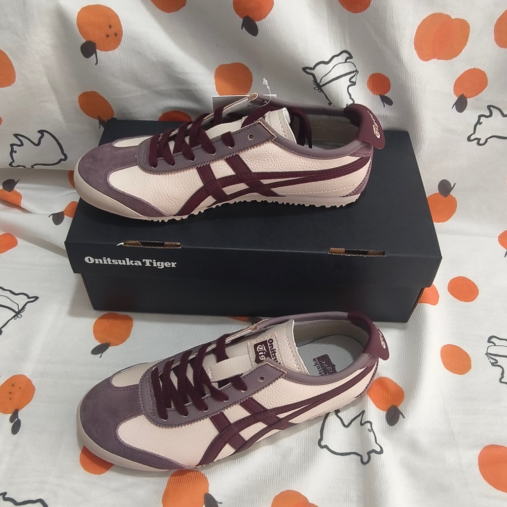 Onitsuka Tiger by Asics Women’s Pink and Burgundy Serrano Sneaker
